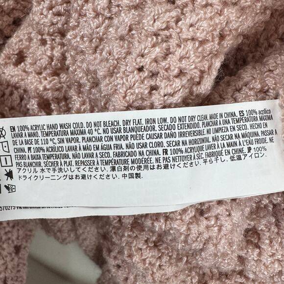 Forever 21 Pastel Pink Open Knit Sweater Small - Picture 7 of 7